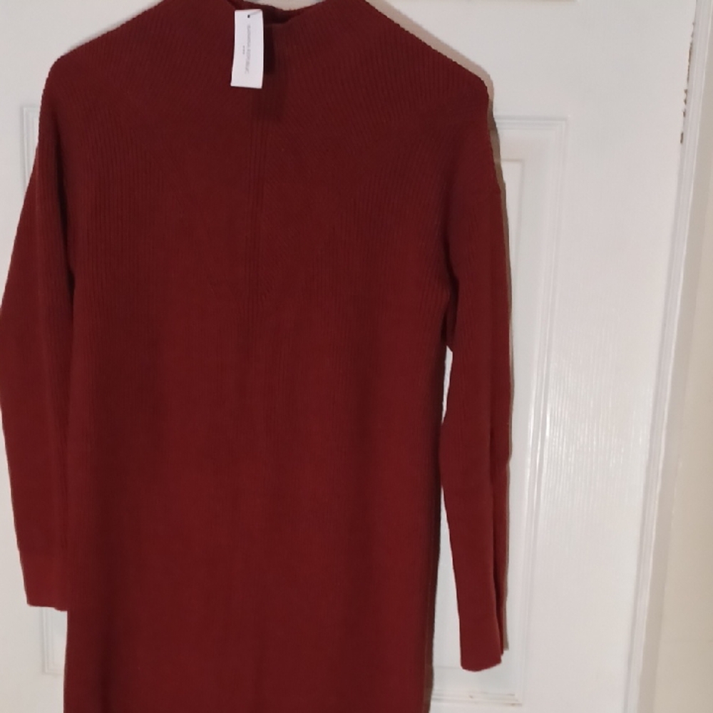 Banana Republic Red Long Sleeve Dress